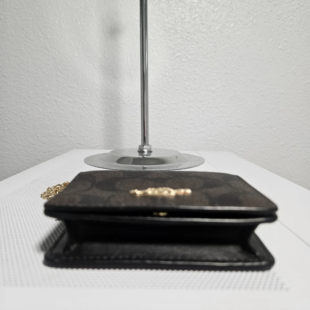 Coach Mini Wallet On A Chain In Signature Canvas - Picture 4 of 9